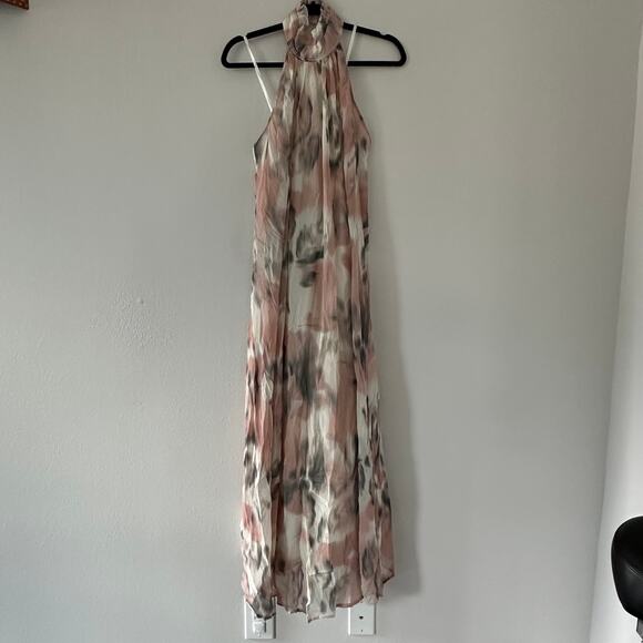 Anthropologie Maeve Halter Sheer Printed Maxi Dress Size Small New - Picture 2 of 7